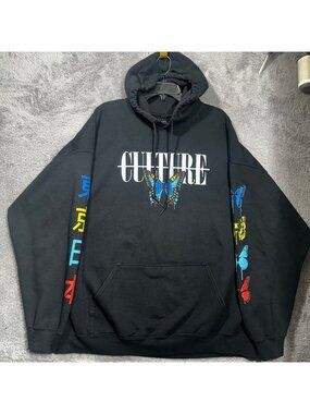 Popular Poison Hoodie Mens 3XL Black Culture Butterfly Tokyo Graphic Streetwear